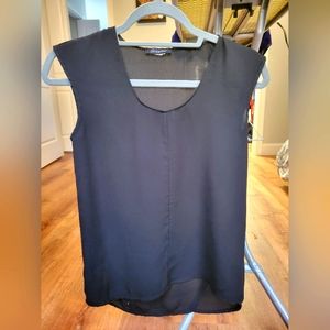 Black Shinestar Sleeveless, Silky Dress Top